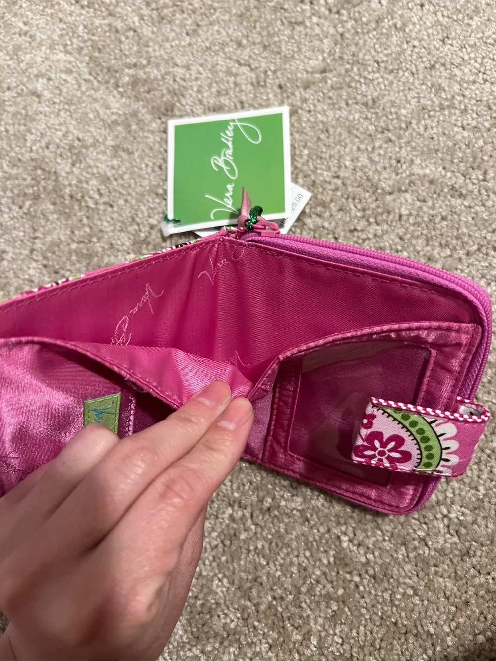 NWT Vintage Vera Bradley mini zip wallet in Bermuda